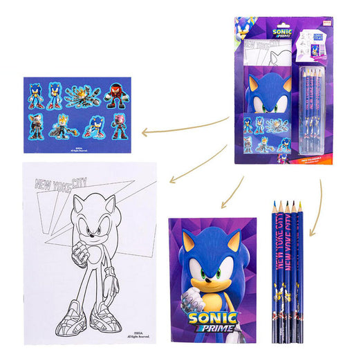 Sonic Prime Colouring stationery set-0