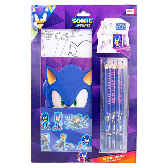 Sonic Prime Colouring stationery set-1