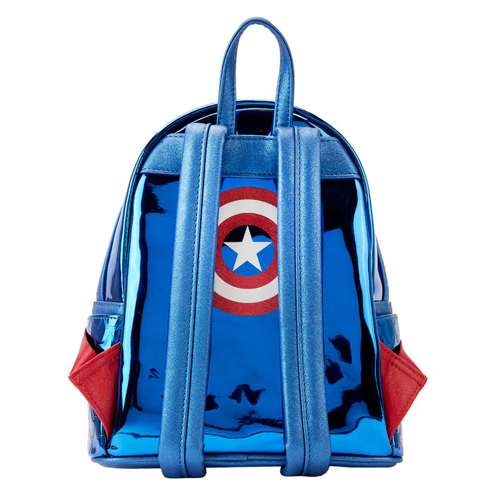Loungefly Marvel Captain America metallic backpack 26cm-2