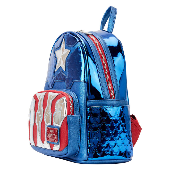 Loungefly Marvel Captain America metallic backpack 26cm-3