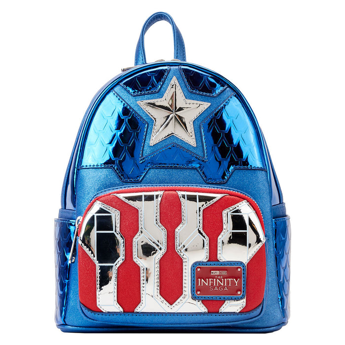 Loungefly Marvel Captain America metallic backpack 26cm-0