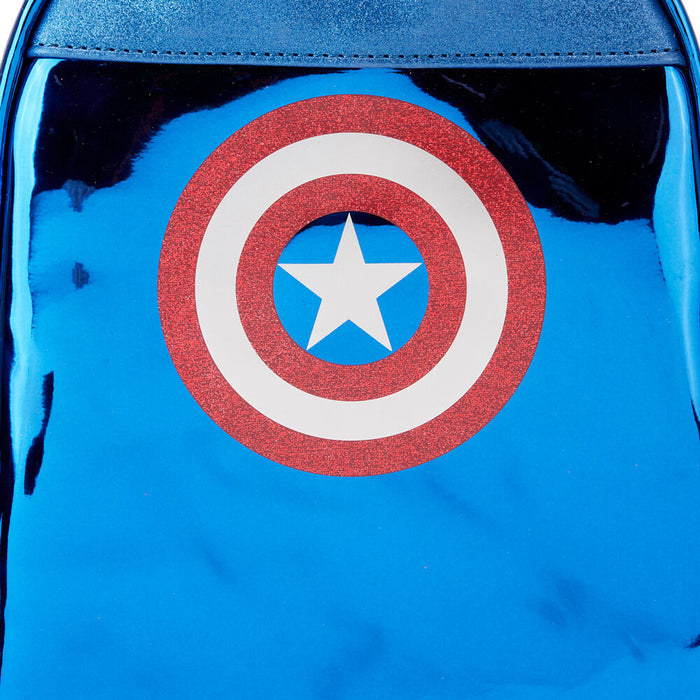 Loungefly Marvel Captain America metallic backpack 26cm-5