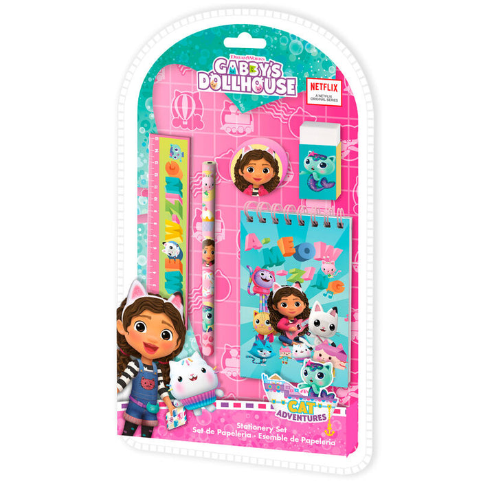 Gabbys Dollhouse stationery set 5pcs-1