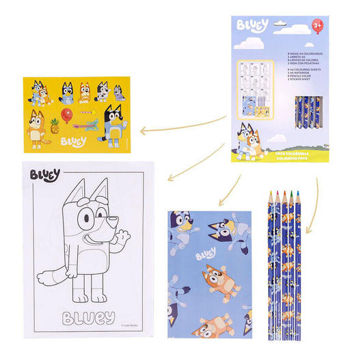 Bluey Colouring stationery set-0