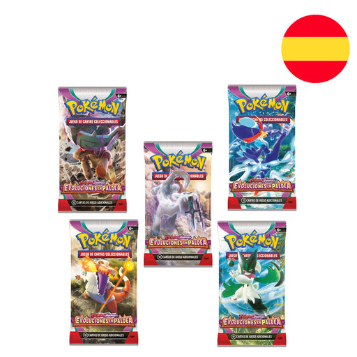 Spanish Pokemon Developments in Paldea trading card game envelopes assort-1