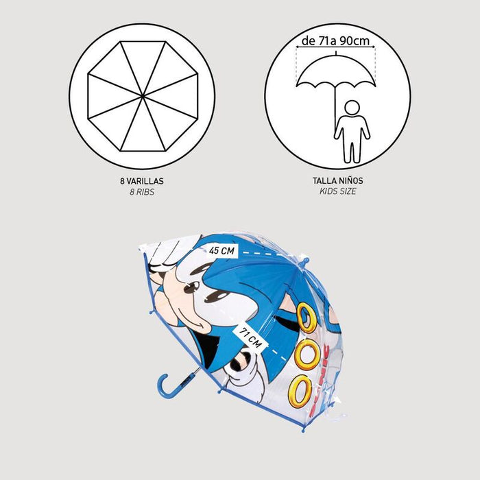 Sonic The Hedgehog bubble manual umbrella 45cm-3