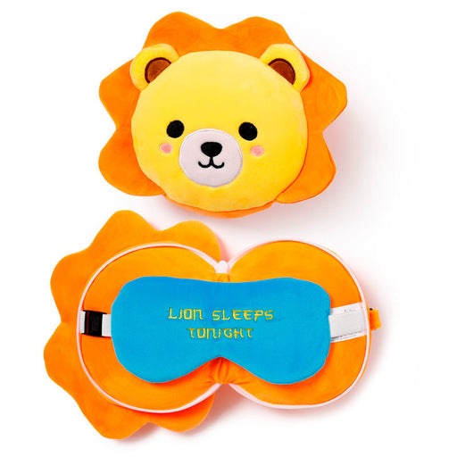 Relaxeazzz Adoramals Lion travel pillow eye mask-0