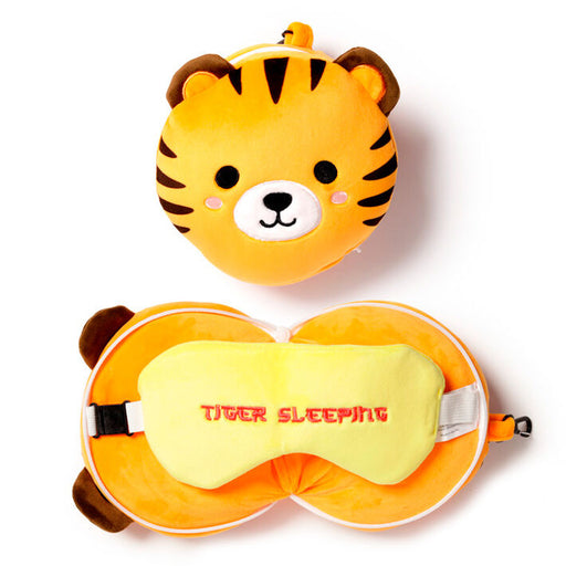 Relaxeazzz Adoramals Tiger travel pillow eye mask-1