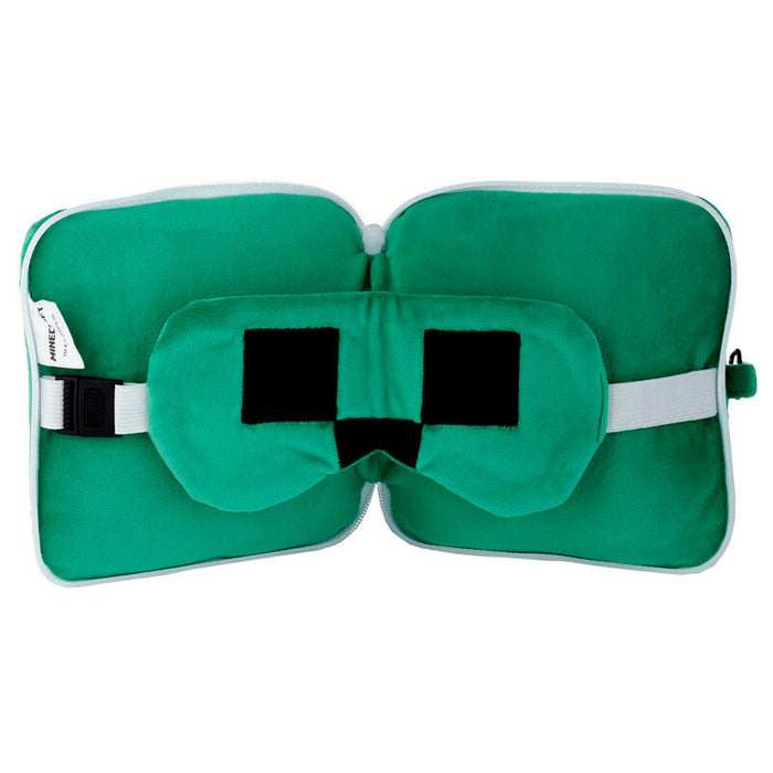 Relaxeazzz Minecraft Creeper travel pillow eye mask-1
