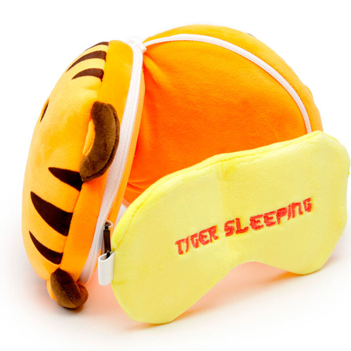 Relaxeazzz Adoramals Tiger travel pillow eye mask-3