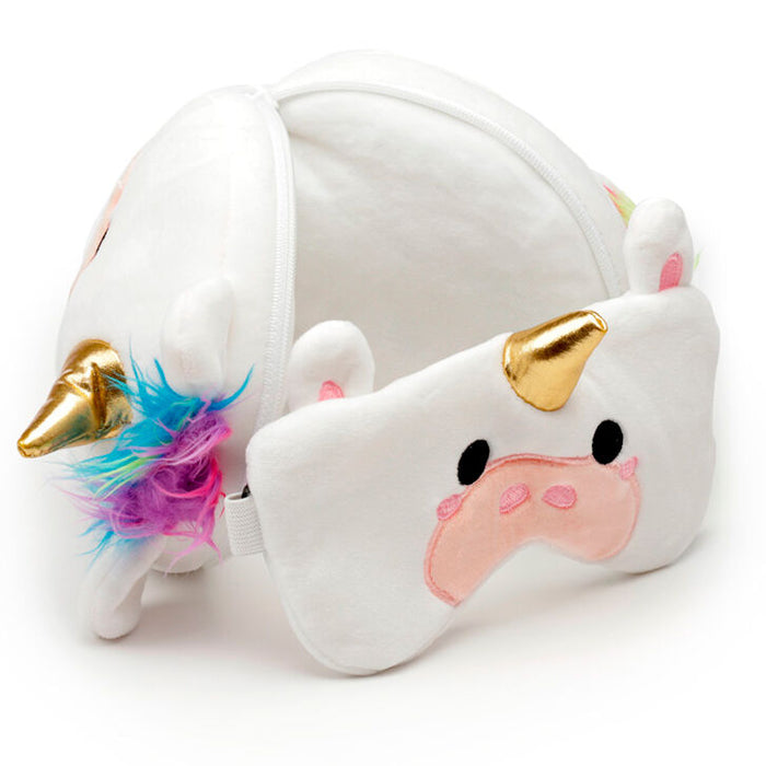 Relaxeazzz Unicorn travel pillow eye mask-2