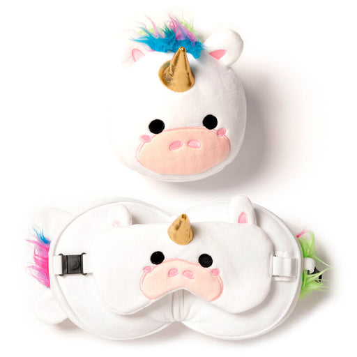 Relaxeazzz Unicorn travel pillow eye mask-0
