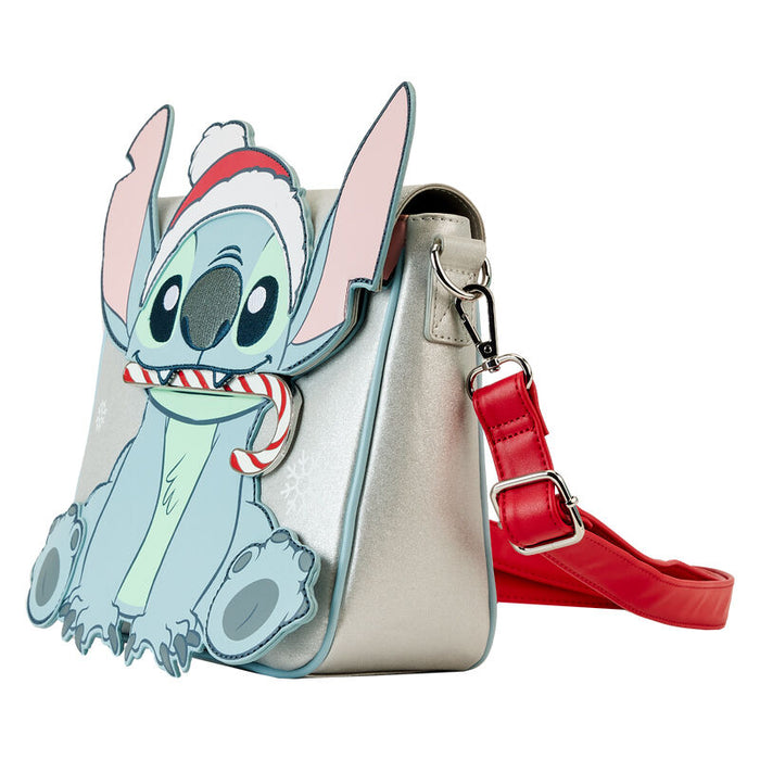 Loungefly Disney Stitch Holiday glitter crossbody bag-1