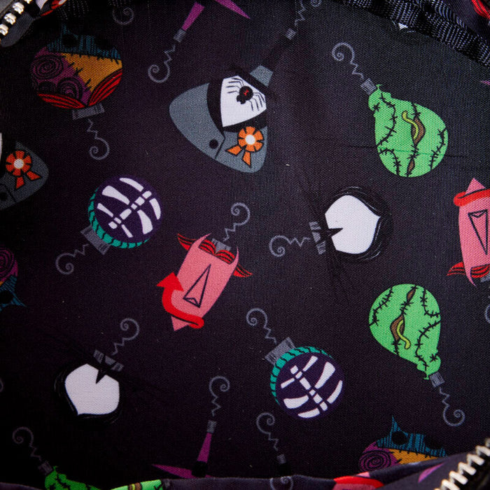 Loungefly Disney Nightmare Before Christmas Wreath String Lights Glow crossbody bag-2