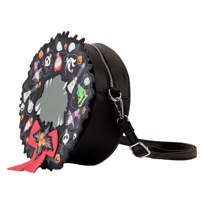 Loungefly Disney Nightmare Before Christmas Wreath String Lights Glow crossbody bag-3