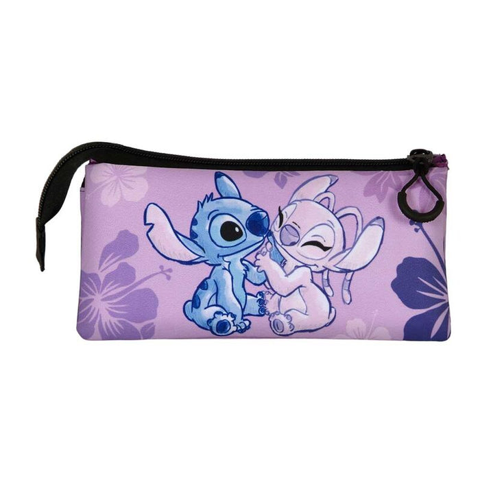 Disney Stitch Stitch & Angel triple pencil case-2