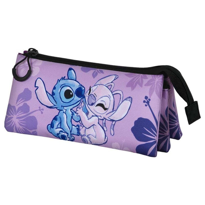 Disney Stitch Stitch & Angel triple pencil case-1