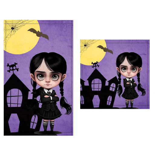 Gothic Girl set 2 cotton bath towels-0