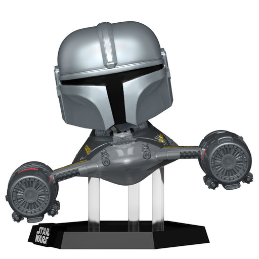 POP figure Rider Deluxe Star Wars Mandalorian 9 the Mandalorian in N-1 Starfighter-0