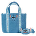 Loungefly Disney Stitch plush tote bag with coin bag-0