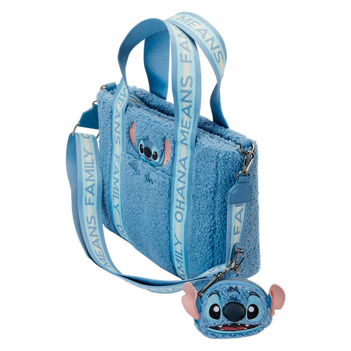 Loungefly Disney Stitch plush tote bag with coin bag-2