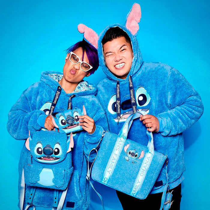 Loungefly Disney Stitch plush tote bag with coin bag-6