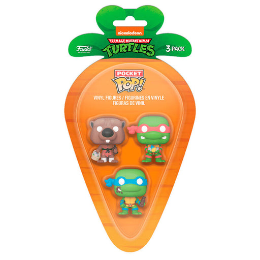 Carrot Pocket POP blister 3 figures Ninja Turtles Splinter Leonardo Raphael easter-0