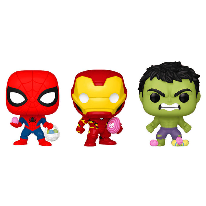 Carrot Pocket POP blister 3 figures Marvel Spiderman Hulk Iron Man easter-1