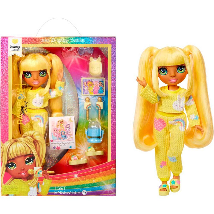 Rainbow High pyjama party Sunny doll 22cm-2