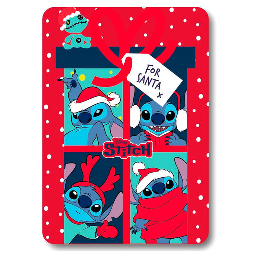 Disney Stitch Christmas polar blanket-0