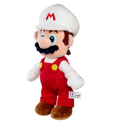 Super Mario Bros Mario fire plush toy 30cm-0