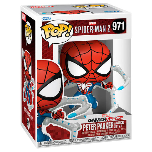 POP figure Marvel Spiderman 2 Peter Parker Advanced Suit 2.0-0