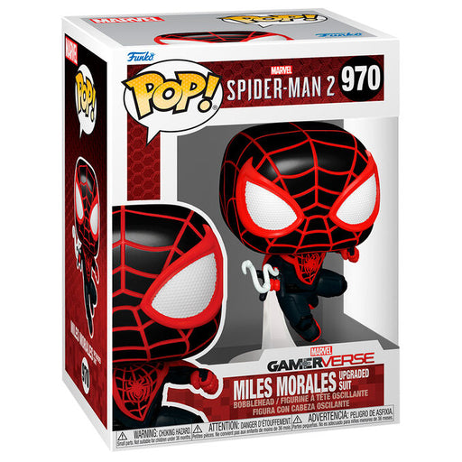 POP figure Marvel Spiderman 2 Miles Morales Upgraded Suit-0