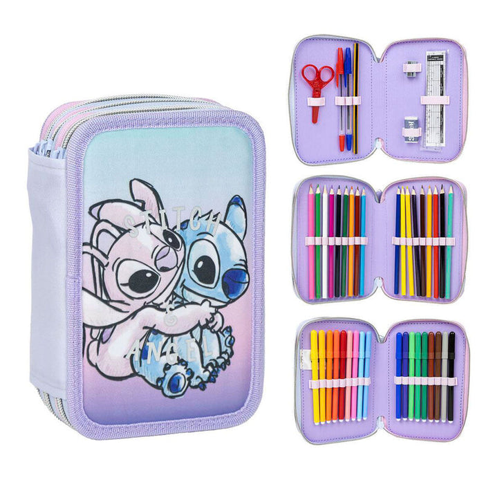 Disney Stitch triple pencil case-1