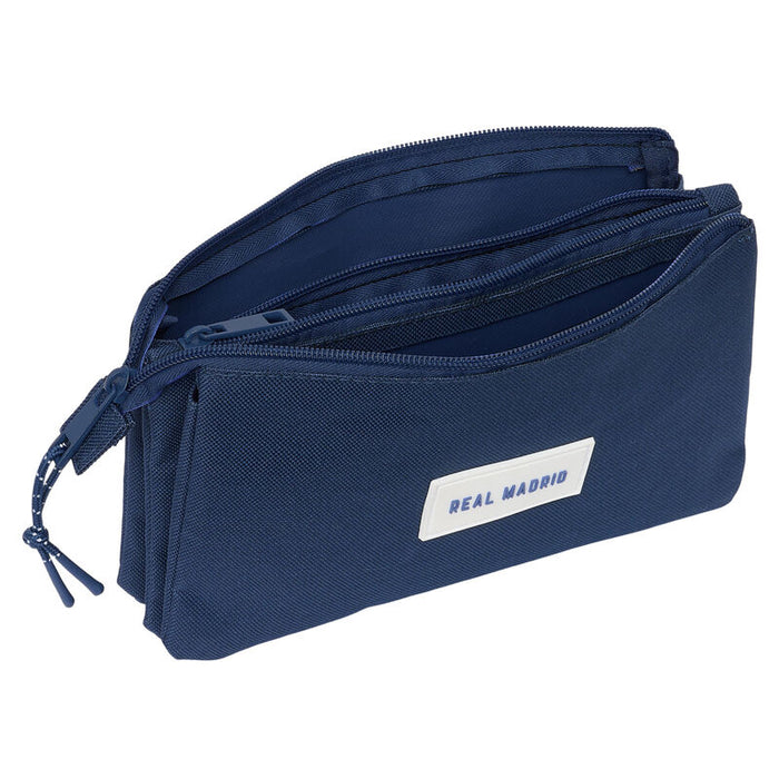 Real Madrid navy blue triple pencil case-3