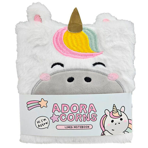 Adoracorns Unicorn A5 plush notebook-0
