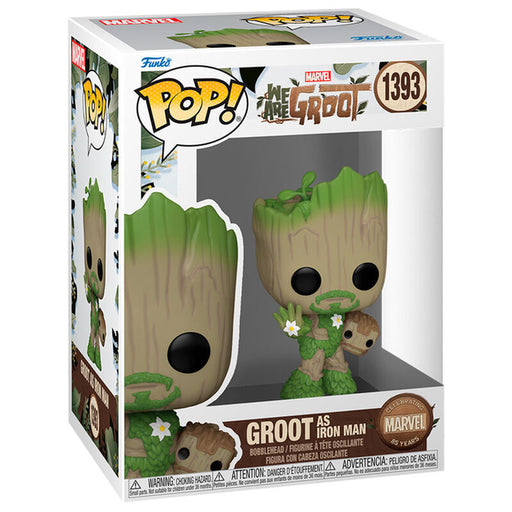 POP figure Marvel We Are Groot - Groot as Iron Man-0