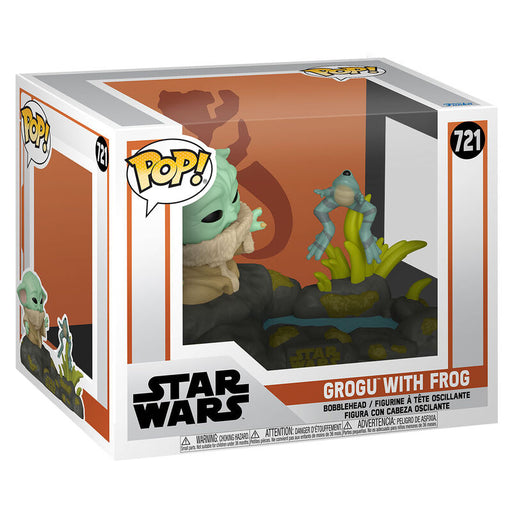 POP figure Deluxe Star Wars The Mandalorian Grogu with Frog-0