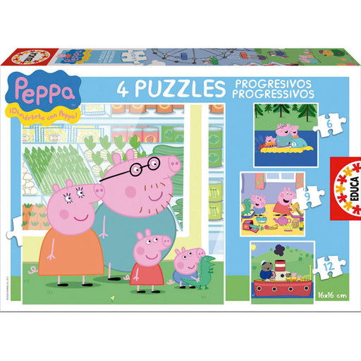 Peppa Pig Progressive puzzle 6-9-12-16pcs-0