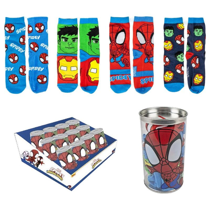 Marvel Spidey Money box 4 pairs of socks-1
