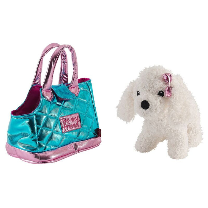 Han bag + plush blue Didi dog 28cm-2