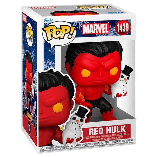 POP figure Marvel Red Hulk with Snowman-0