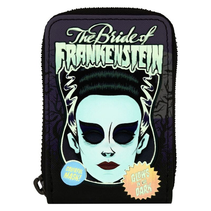 Loungefly Universal Monster Bride of Frankenstein Neon Mask card holder-1