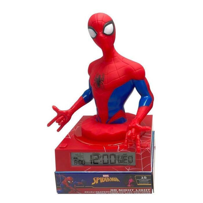 Marvel Spiderman 3D lamp with alarm clock-1