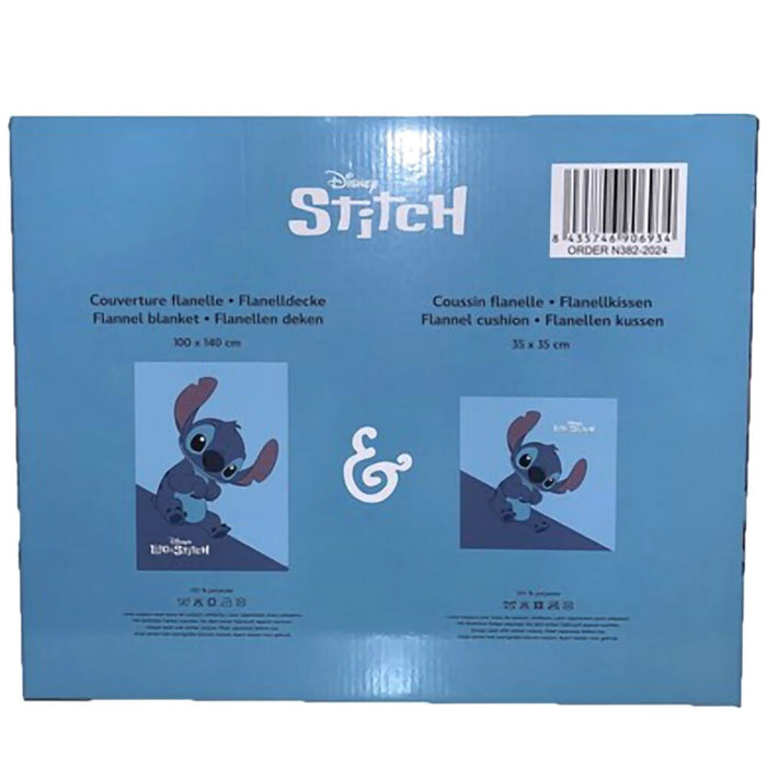 Disney Stitch polar blanket + cushion set-3