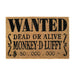 One Piece Wanted Monkey D Luffy doormat product image