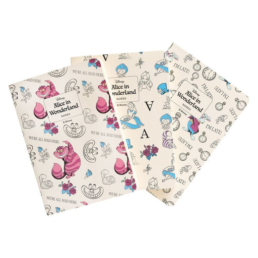 Disney Alice in Wonderland pack 3 A6 notebooks-1