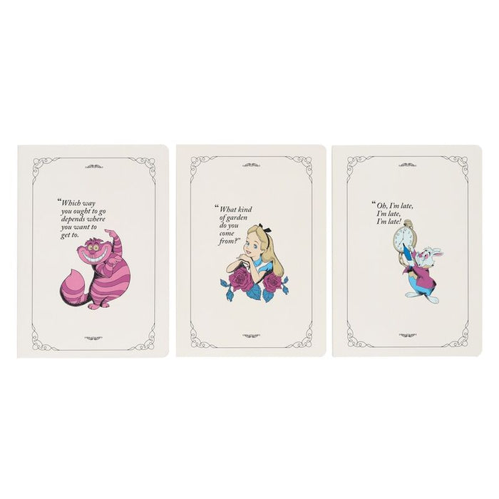Disney Alice in Wonderland pack 3 A5 notebooks-1