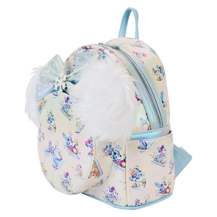 Loungefly Disney Mickey and Friends Winter Wonderland backpack + headband set 26cm-2