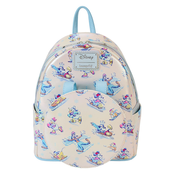 Loungefly Disney Mickey and Friends Winter Wonderland backpack + headband set 26cm-3